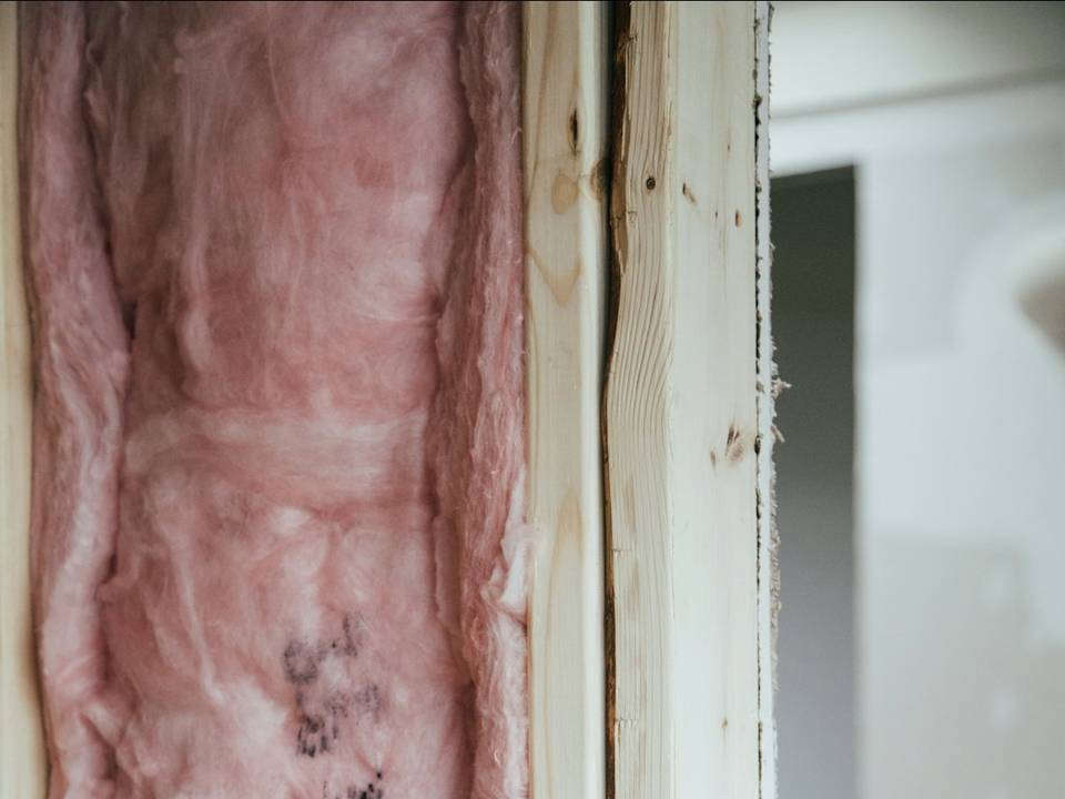 Batt insulation between wall studs