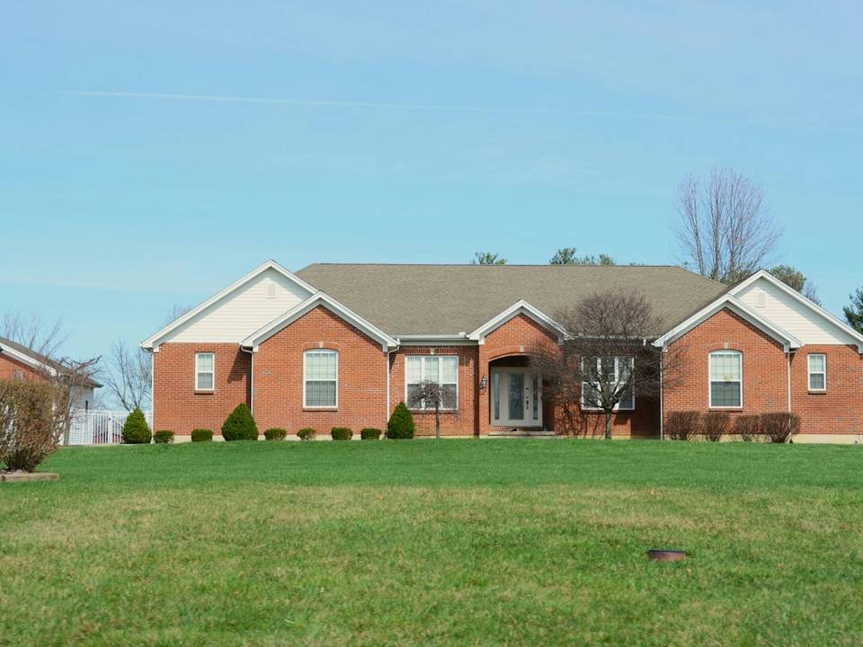 Single story brick ranch home